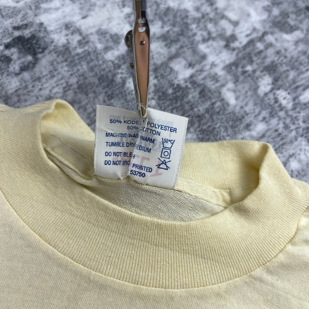Vtg Tee Jays Kids Large Yellow Educational Graphic T-Shirt 50/50 Grandpacore - Picture 7 of 9